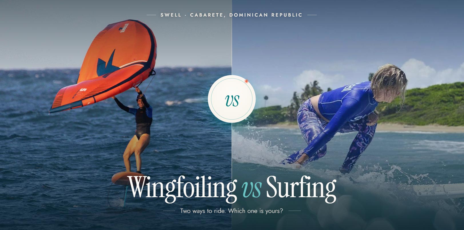 wingfoiling versus surfing