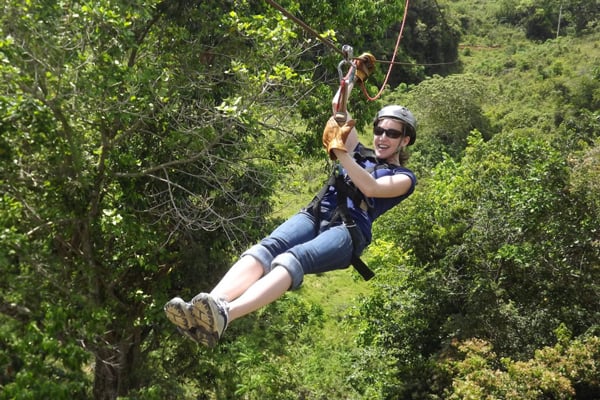 Jungle zip lining and monkey jungle